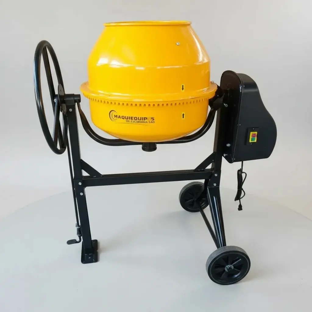 Mezcladora de concreto 130 litros cremallera metálica
